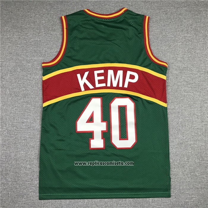 Camiseta Seattle SuperSonics Shawn Kemp #40 Mitchell & Ness 1994-95 Verde